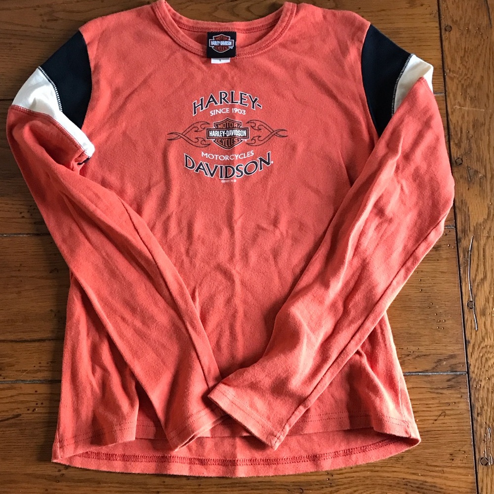 Harley-Davidson Coral Women’s Long Sleeve heavy Tee